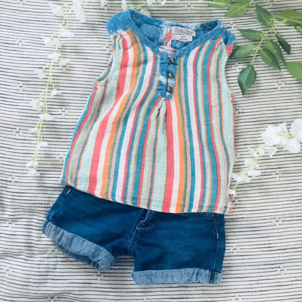 Lucky brand kids vintage style striped tank